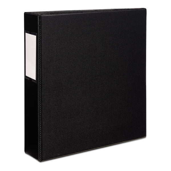 Avery® Durable Non-View Binder with DuraHinge and EZD Rings, 3 Rings, 2" Capacity, 11 x 8.5, Black, (8502) (AVE08502)