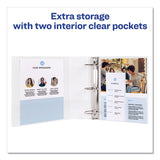 Avery® Showcase Economy View Binder with Round Rings, 3 Rings, 2" Capacity, 11 x 8.5, White (AVE19701) Each