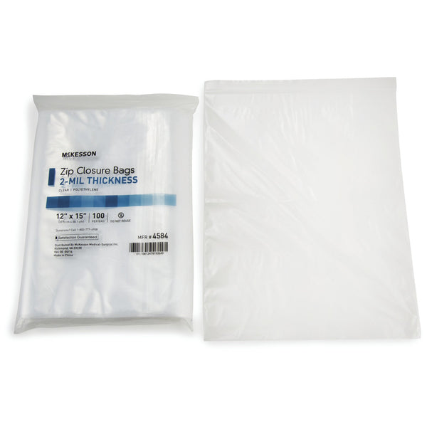 McKesson Reclosable Bag 12 X 15 Inch Polyethylene Clear Zipper Closure (854576_BX) 1/BX