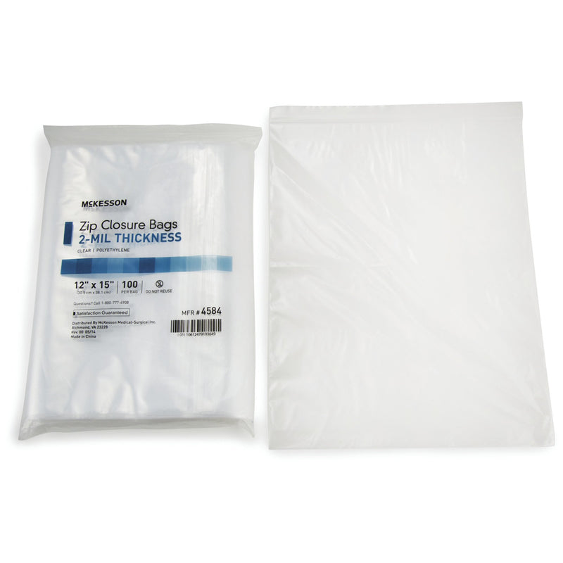 McKesson Reclosable Bag 12 X 15 Inch Polyethylene Clear Zipper Closure (854576_BX) 1/BX