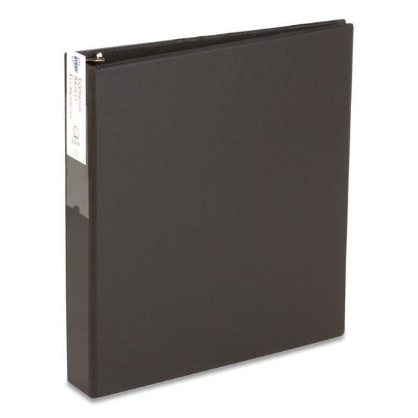 Avery® Economy Non-View Binder with Round Rings, 3 Rings, 1.5" Capacity, 11 x 8.5, Black, (4401) (AVE04401)