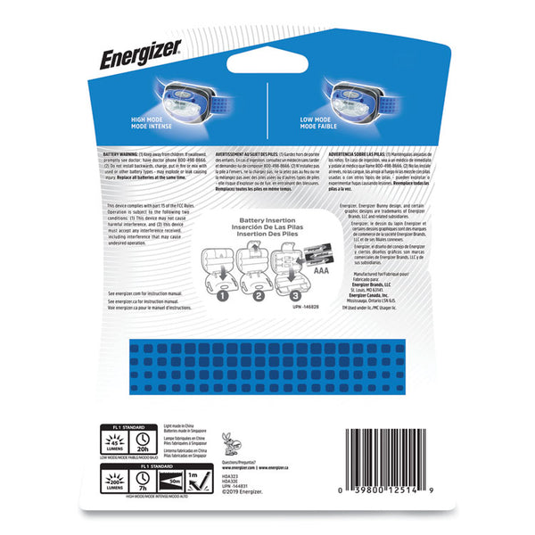 Energizer® LED Headlight, 3 AAA Batteries (Included), Blue (EVEHDA32E)