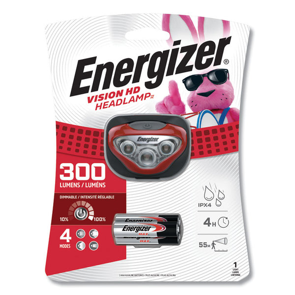 Energizer® LED Headlight, 3 AAA Batteries (Included), Red (EVEHDB32E)