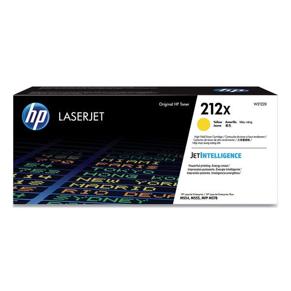 HP HP 212X, (W2122X) High-Yield Yellow Original LaserJet Toner Cartridge (HEWW2122X)