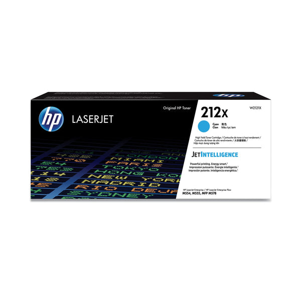 HP HP 212X, (W2121X) High-Yield Cyan Original LaserJet Toner Cartridge (HEWW2121X)