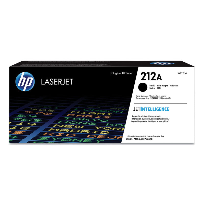 HP HP 212A, (W2120A) Black Original LaserJet Toner Cartridge (HEWW2120A) Each