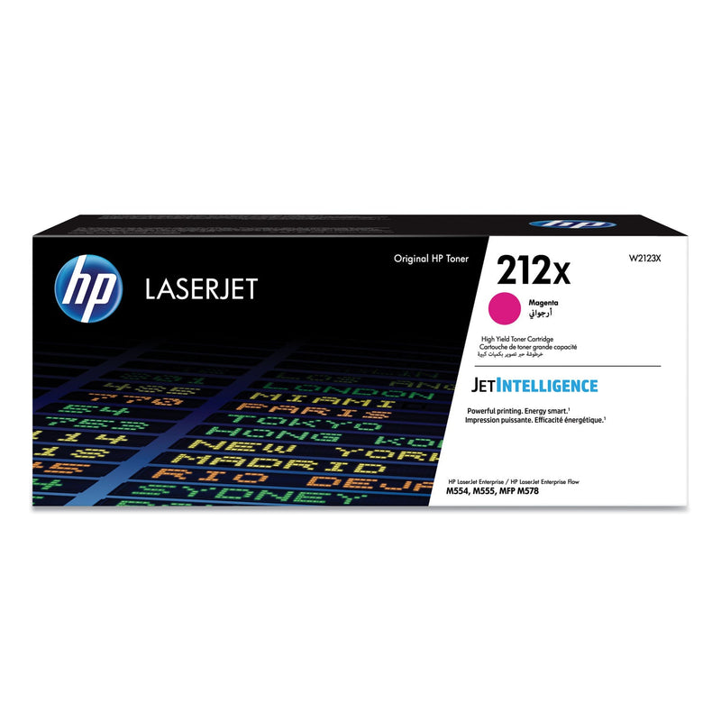 HP HP 212X, (W2123X) High-Yield Magenta Original LaserJet Toner Cartridge (HEWW2123X) Each