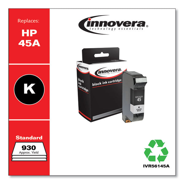 Innovera® Compatible Black Ink, Replacement for 45A (51645A), 930 Page-Yield (IVR56145A) Each