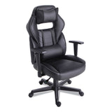 Alera® Racing Style Ergonomic Gaming Chair, Supports 275 lb, 15.91" to 19.8" Seat Height, Black/Gray Trim Seat/Back, Black/Gray Base (ALEGM4146)