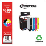 Innovera® Remanufactured Black/Cyan/Magenta/Yellow Ink, Replacement for 564XL/564 (N9H60FN), 550/300 Page-Yield (IVRN9H60FN) Each