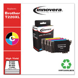 Innovera® Remanuf. Black/Cyan/Magenta/Yellow Ink, Replacement f/T220XL (T220XL120/220/320/420), 500/450 Page-Yield (IVRT220XLBCS) Each