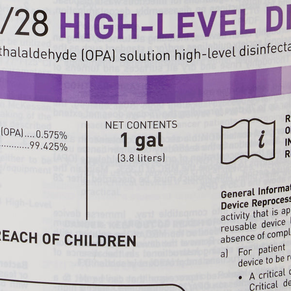 McKesson OPA/28 OPA High-Level Disinfectant RTU Liquid 1 gal. Jug Reusable (852217_EA) 1/EA