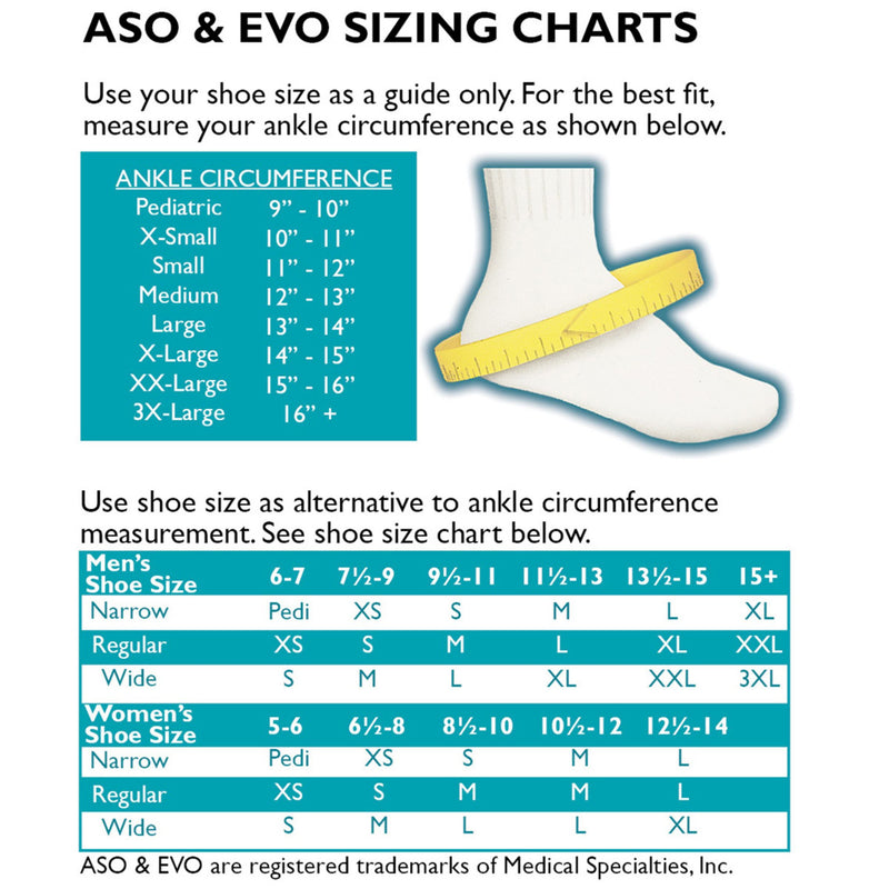 ASO® Ankle Support Small Lace-Up / Hook and Loop Strap Closure Foot (625895_EA) 1/EA