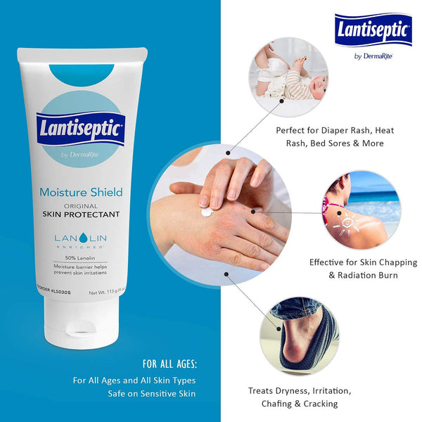 Lantiseptic® Moisture Shield Skin Protectant 14.2 Gram Individual Packet Lanolin Scent Ointment (310810_EA) 1/EA