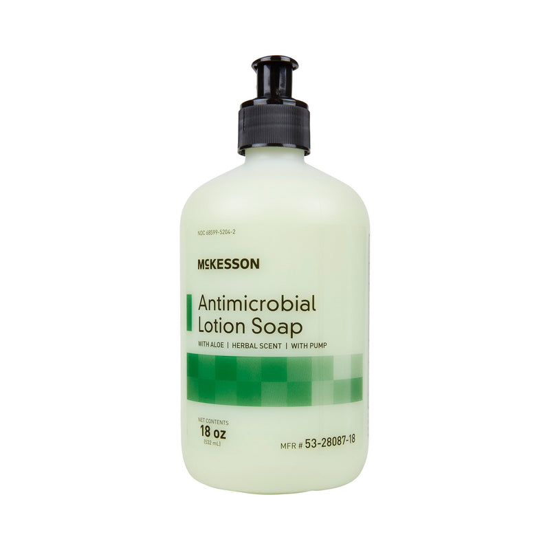 McKesson Antimicrobial Soap Lotion 18 oz. Pump Bottle Herbal Scent (937908_EA) 1/EA