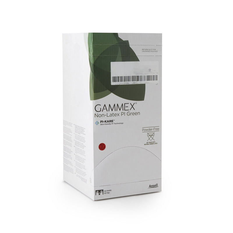 GAMMEX® Non-Latex PI Green Surgical Glove Size 8 Sterile Polyisoprene Standard Cuff Length Micro-Textured Light Green Chemo Tested (648145_BX) 50/BX