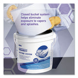 WypAll® Power Clean Wipers for Disinfectants, Sanitizers,Solvents WetTask Customizable Wet Wipe System, 140/Roll, 6 Rolls/1 Bucket/CT (KCC0621102)