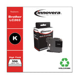 Innovera® Remanufactured Black High-Yield Ink, Replacement for LC203BK, 550 Page-Yield (IVRLC203BK) Each