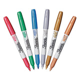 Sharpie® Metallic Fine Point Permanent Markers, Fine Bullet Tip, Blue-Green-Red, 6/Pack (SAN2029678) Each