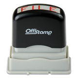 Offistamp® Pre-Inked Message Stamp, FILE, 1.63" x 0.38", Red Ink (MKG034513) Each