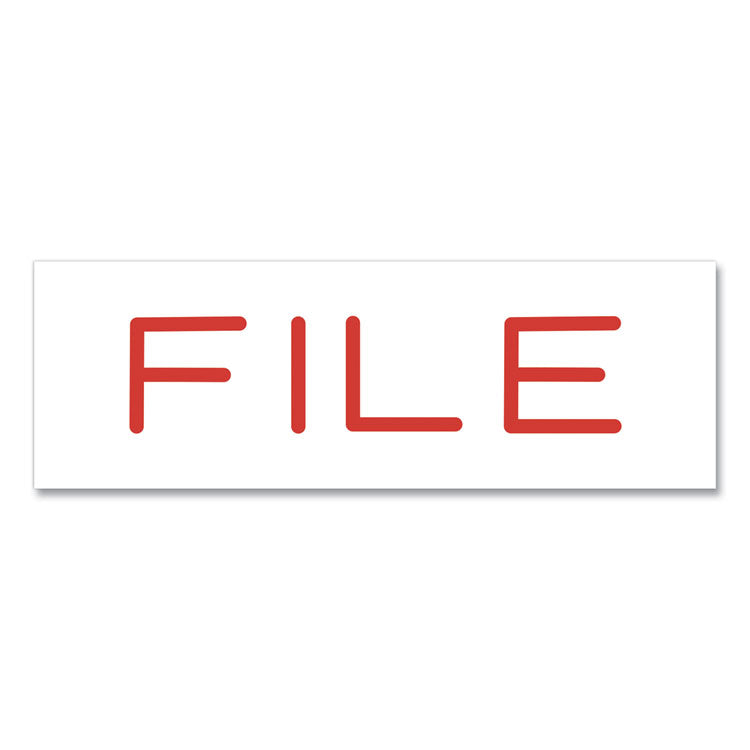 Offistamp® Pre-Inked Message Stamp, FILE, 1.63" x 0.38", Red Ink (MKG034513) Each