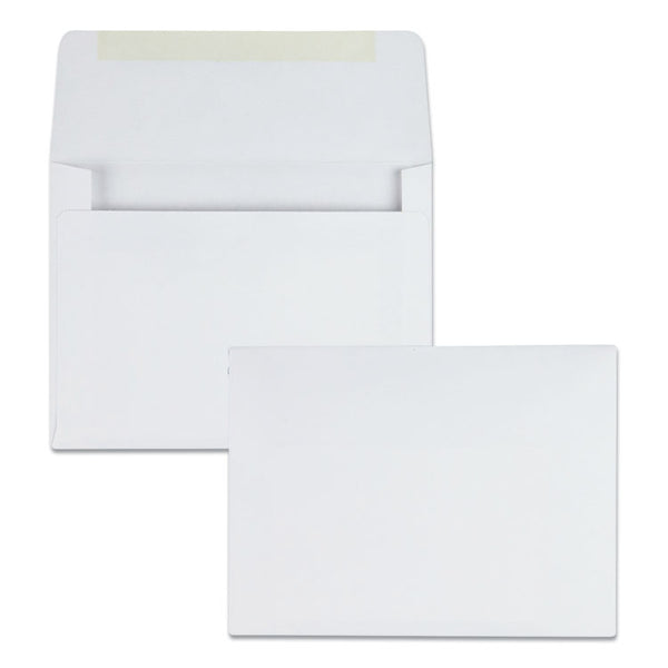Quality Park™ Greeting Card/Invitation Envelope, A-2, Square Flap, Gummed Closure, 4.38 x 5.75, White, 500/Box (QUA36226) Box of 500