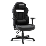 Alera® Racing Style Ergonomic Gaming Chair, Supports 275 lb, 15.91" to 19.8" Seat Height, Black/Gray Trim Seat/Back, Black/Gray Base (ALEGM4146)