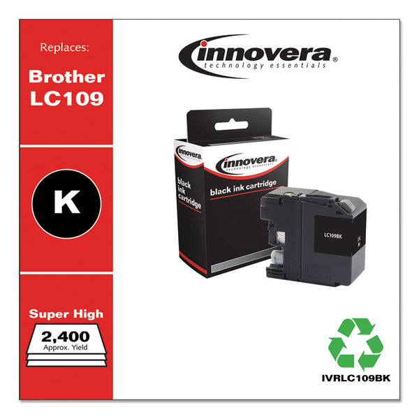 Innovera® Remanufactured Black Super High-Yield, Replacement for LC109BK, 2,400 Page-Yield (IVRLC109BK) Each