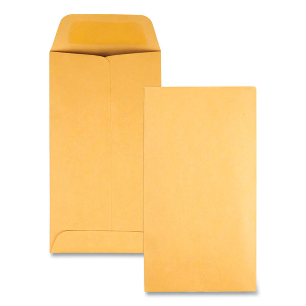 Quality Park™ Kraft Coin and Small Parts Envelope, #7, Square Flap, Gummed Closure, 3.5 x 6.5, Brown Kraft, 500/Box (QUA50762) Box of 500