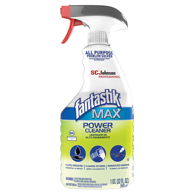 Fantastik® MAX Power Cleaner, Pleasant Scent, 32 oz Spray Bottle, 8/Carton (SJN323563) Case Of 8