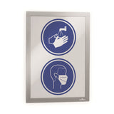 Durable® DURAFRAME SUN Sign Holder, 8.5 x 11, Silver Frame, 2/Pack (DBL400023) Pack of 2