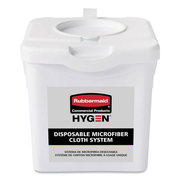 Rubbermaid® Commercial HYGEN™ Disposable Microfiber Charging Bucket, 7.92 x 7.75 x 7.44, White, 4/Carton (RCP2135007)