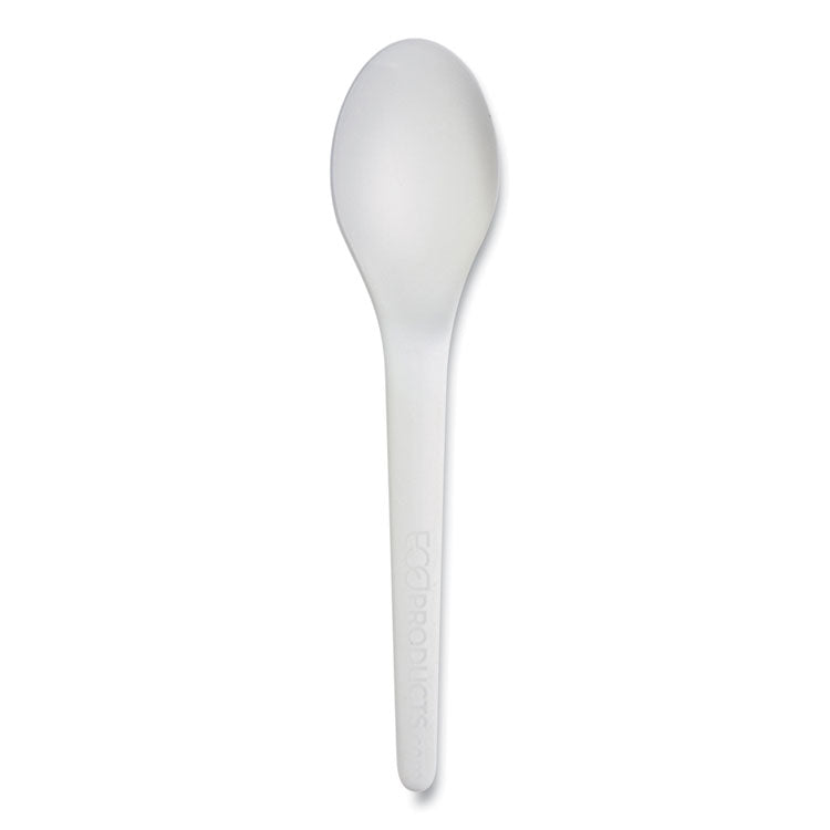 Eco-Products® Plantware Compostable Cutlery, Spoon, 6", White, 1,000/Carton (ECOEPS013W) Case of 1000