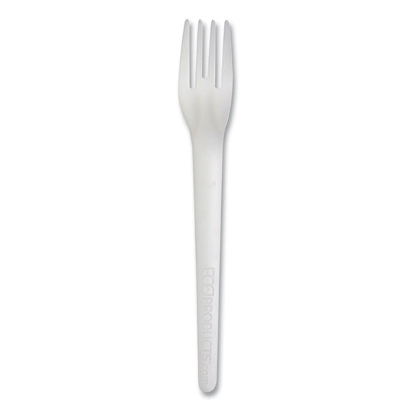 Eco-Products® Plantware Compostable Cutlery, Fork, 6", White, 1,000/Carton (ECOEPS012W)