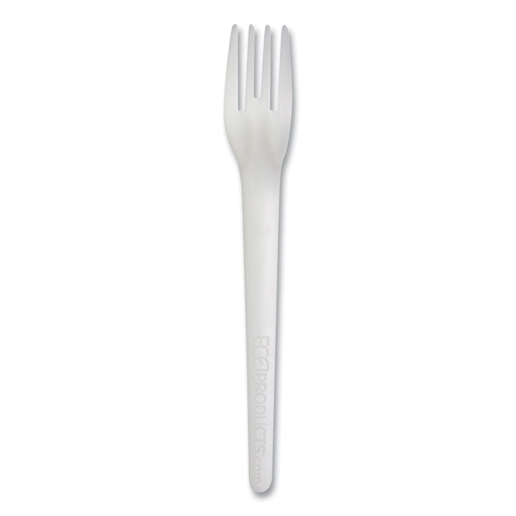 Eco-Products® Plantware Compostable Cutlery, Fork, 6", White, 1,000/Carton (ECOEPS012W) Case of 1000