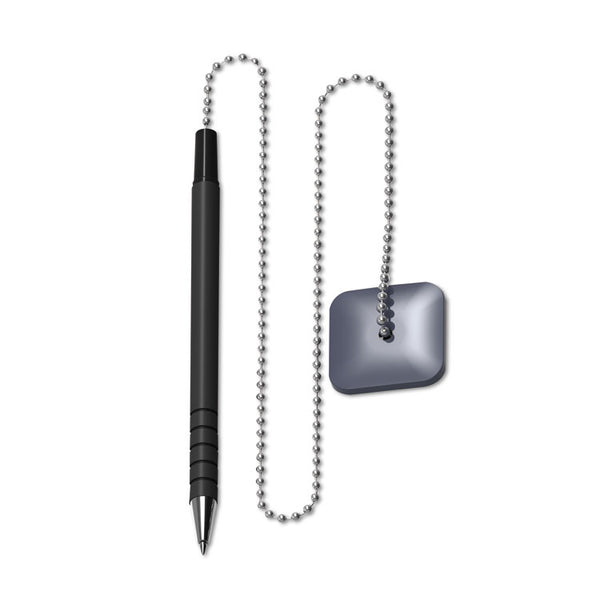 Universal™ Ballpoint Counter Pen, Medium 0.7 mm, Black Ink, Black Barrel (UNV15625)