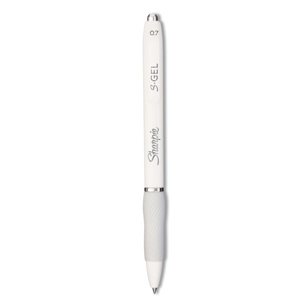 Sharpie® S-Gel™ S-Gel Fashion Barrel Gel Pen, Retractable, Medium 0.7 mm, Black Ink, Pearl White Barrel, Dozen (SAN2126236) 1 Dozen