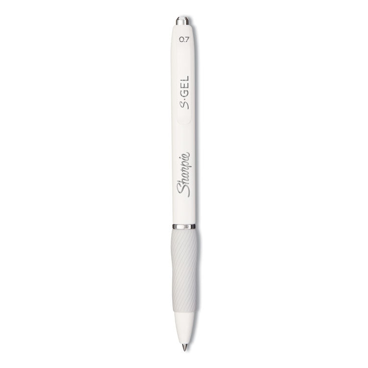 Sharpie® S-Gel™ S-Gel Fashion Barrel Gel Pen, Retractable, Medium 0.7 mm, Black Ink, Pearl White Barrel, Dozen (SAN2126236) 1 Dozen
