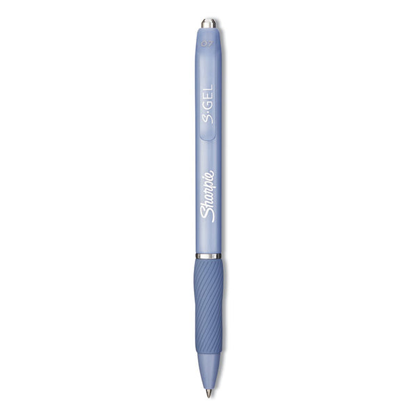 Sharpie® S-Gel™ S-Gel Fashion Barrel Gel Pen, Retractable, Medium 0.7 mm, Black Ink, Frost Blue Barrel, Dozen (SAN2126232) 1 Dozen