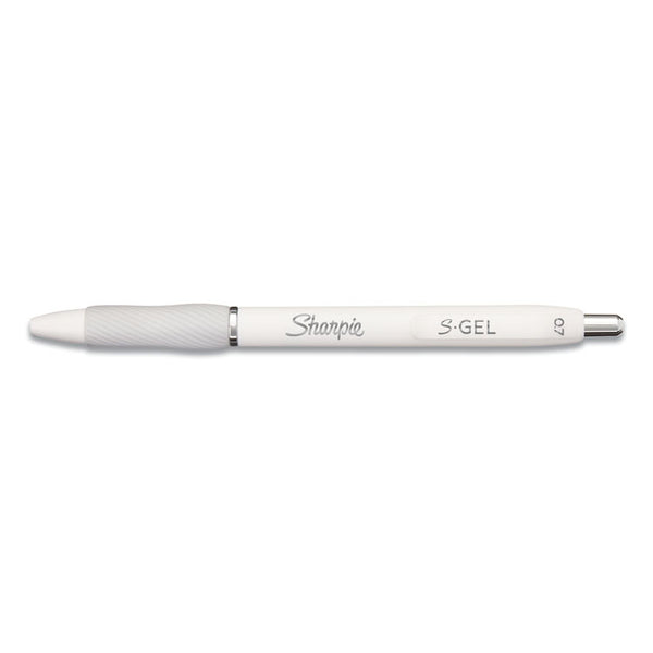 Sharpie® S-Gel™ S-Gel Fashion Barrel Gel Pen, Retractable, Medium 0.7 mm, Black Ink, Pearl White Barrel, Dozen (SAN2126236) 1 Dozen