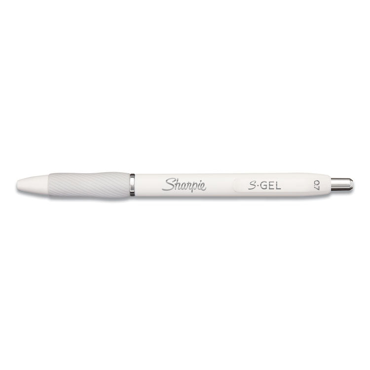 Sharpie® S-Gel™ S-Gel Fashion Barrel Gel Pen, Retractable, Medium 0.7 mm, Black Ink, Pearl White Barrel, Dozen (SAN2126236) 1 Dozen