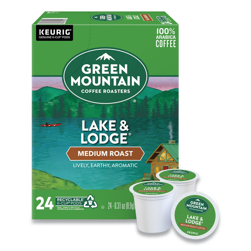 Green Mountain Coffee® Lake and Lodge Coffee K-Cups, Medium Roast, 96/Carton (GMT6523CT) Case of 96