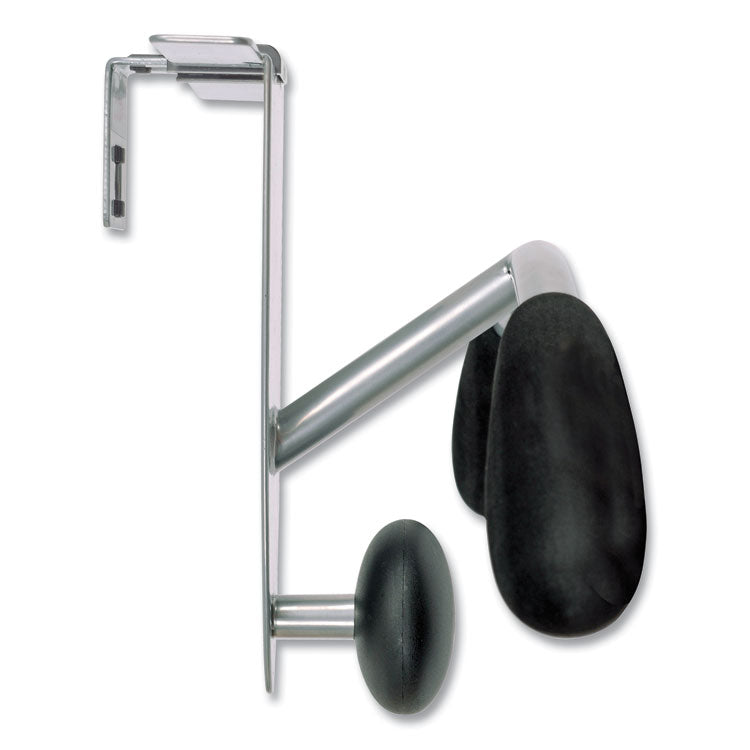 Alba™ Hanger Shaped Partition Coat Hook, Metal/Foam/ABS, Silver/Black (ABAPMMOUSPART) Each