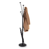 Alba™ Festival Coat Stand with Umbrella Holder, Five Knobs, 14w x 14d x 73.67h, Black (ABAPMFESTN) Each