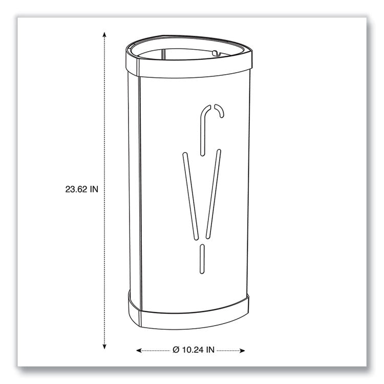 Alba™ Triangular Umbrella Stand, Steel/Plastic, 10.25w x 10.25d x 23.67h, Black (ABAPMTRIA2N) Each