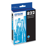 Epson® T822220-S (T822) DURABrite Ultra Ink, 240 Page-Yield, Cyan (EPST822220S) Each