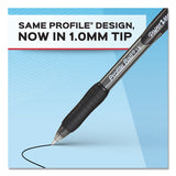 Paper Mate® Profile Ballpoint Pen, Retractable, Medium 1 mm, Black Ink, Translucent Black Barrel, Dozen (PAP2095470)