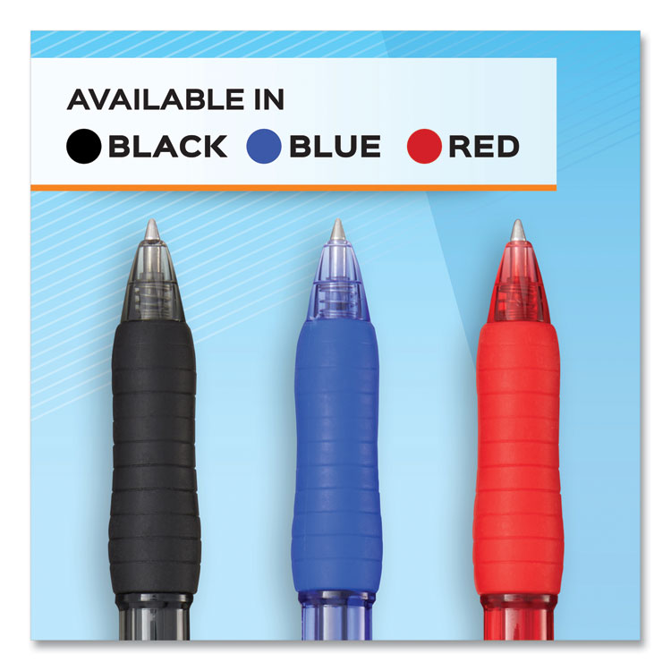 Paper Mate® Profile Gel Pen, Retractable, Fine 0.5 mm, Black Ink, Translucent Black Barrel, Dozen (PAP2095468)