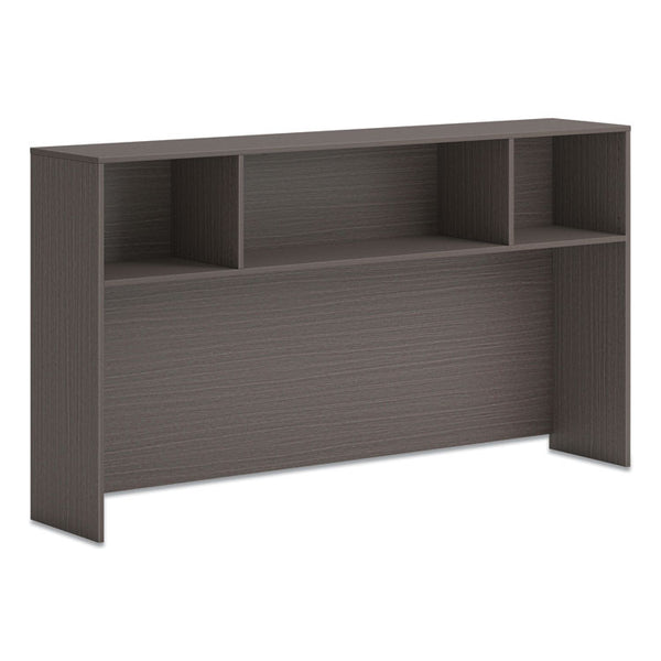 HON® Mod Desk Hutch, 3 Compartments, 72w x 14d x 39.75h, Slate Teak (HONLDH72LS1)