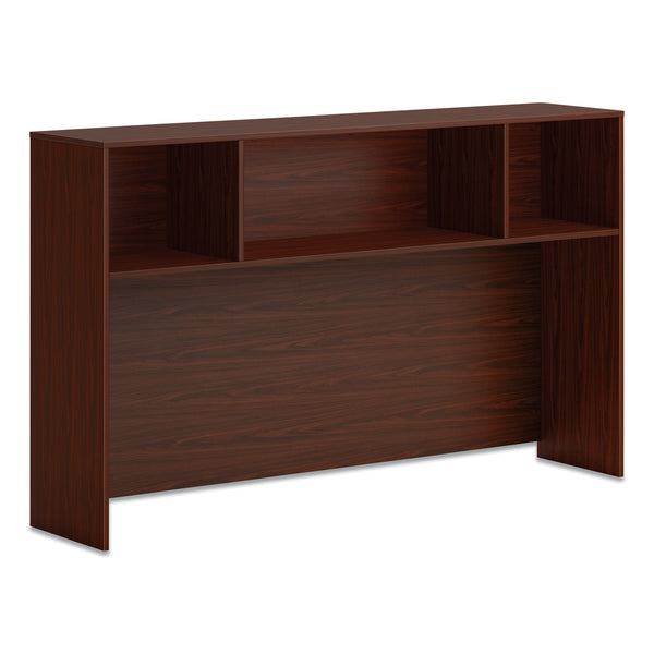 HON® Mod Desk Hutch, 3 Compartments, 66w x 14d x 39.75h, Traditional Mahogany (HONLDH66LT1)